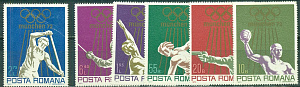 Румыния, Олимпиада 1972, Виды Спорта, Гандбол, 6 марок (2.75Л - брак)